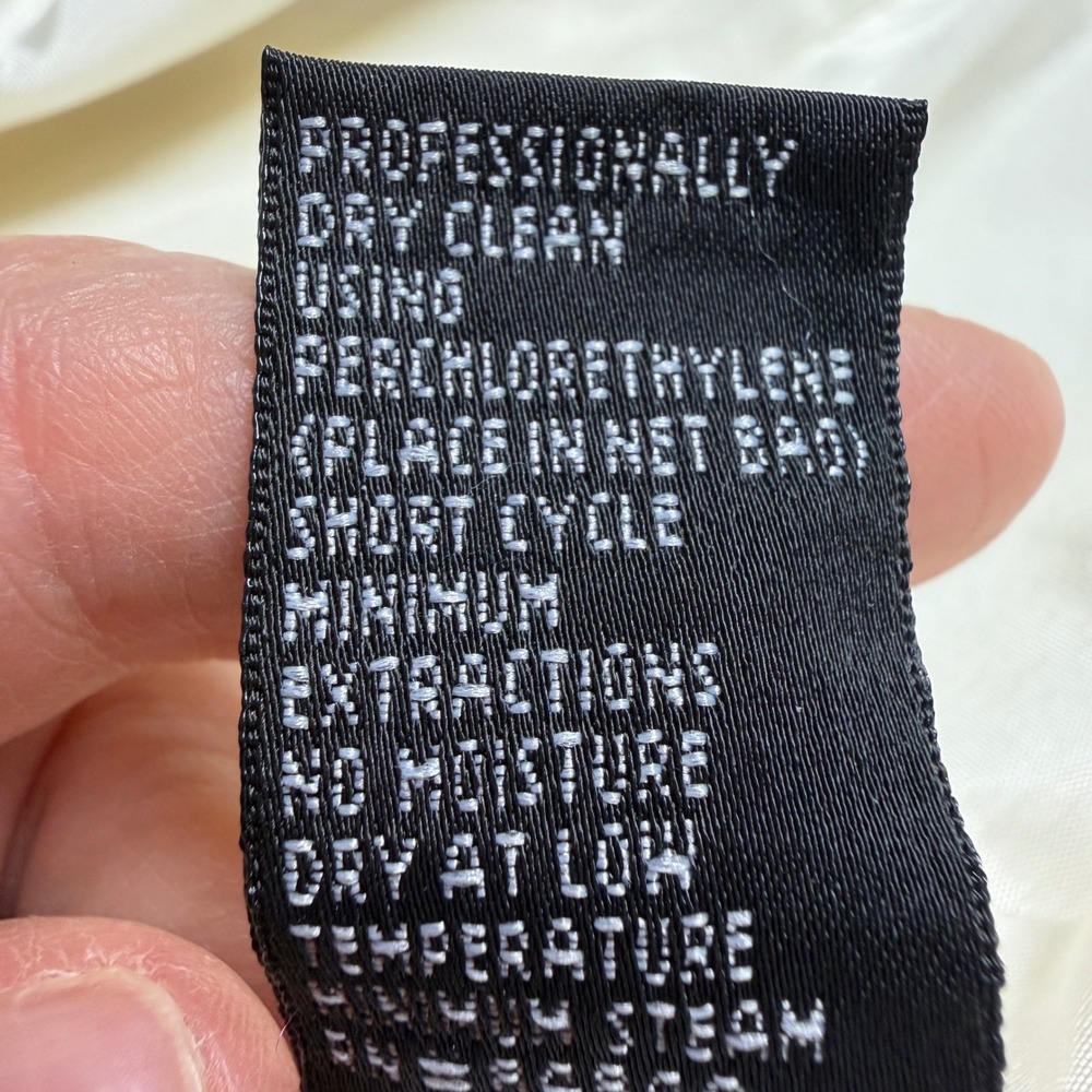 Carmen Marc Valvo Cream Eyelet Lace Beaded Sequin Evening Jacket Bolero 6 Formal - Picture 12 of 16